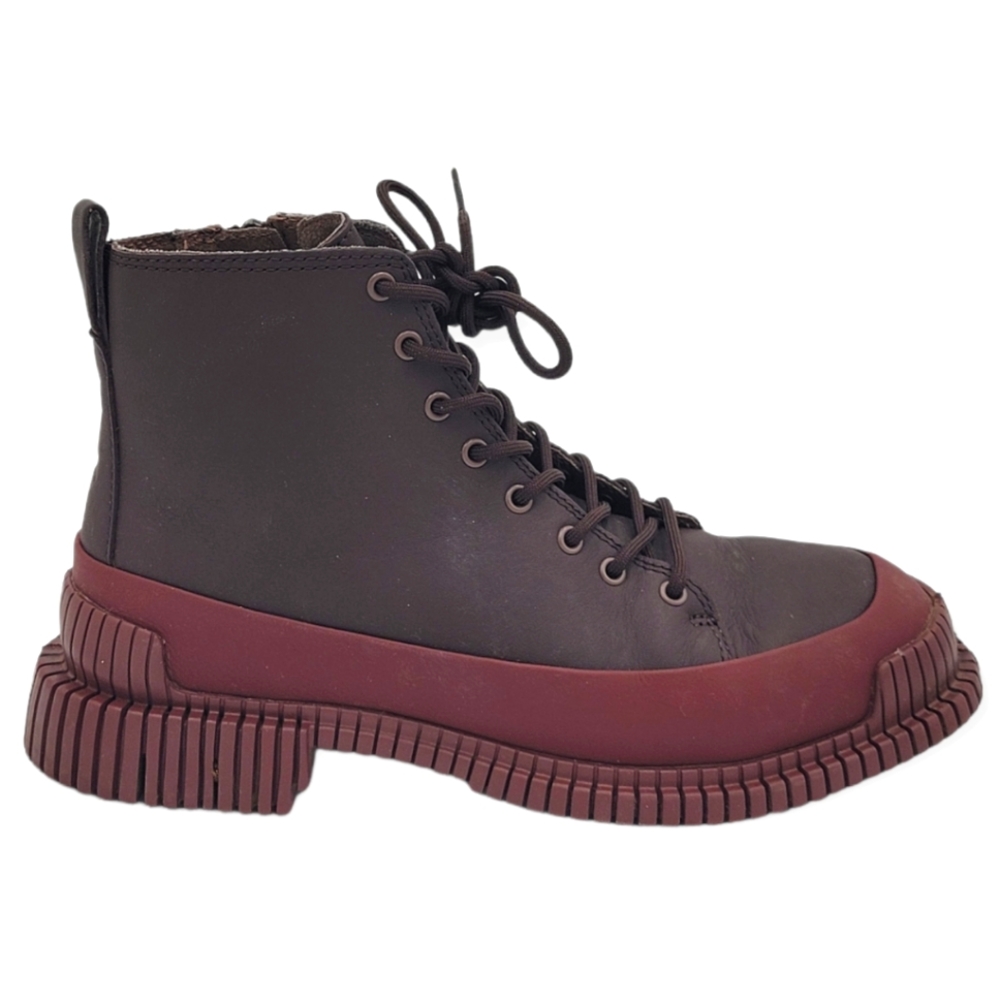Camper Zip Ankle Rain Boots 5/35 Burgundy